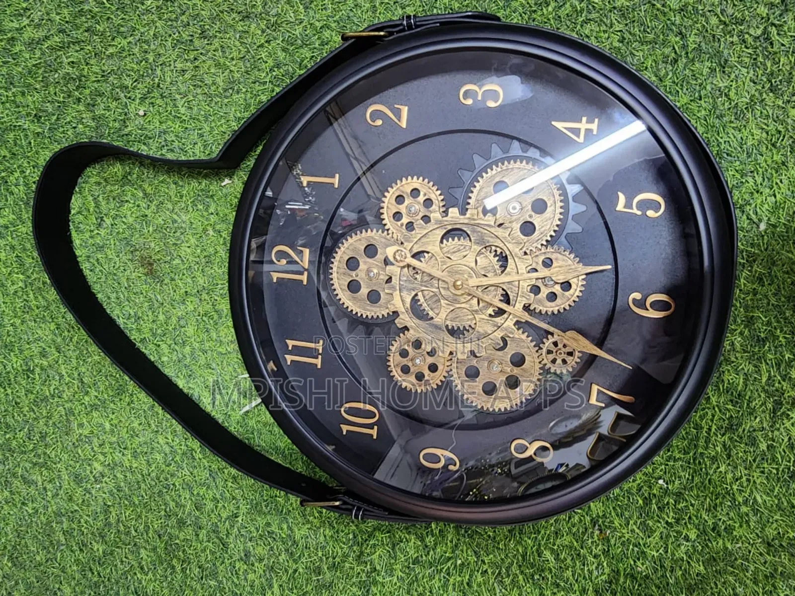 Golden Shoulder Strap Wall Clock 40cm