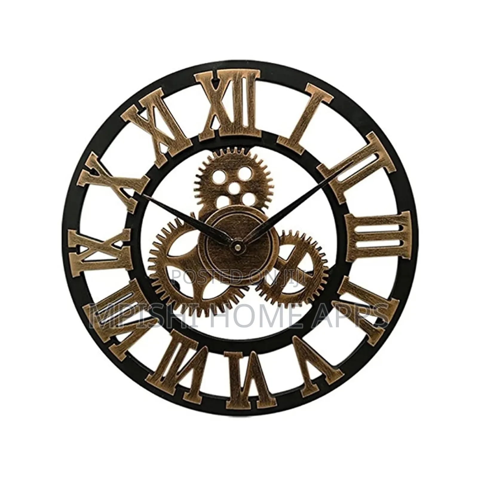 Roman Vintage Gear Wall Clock 60cm