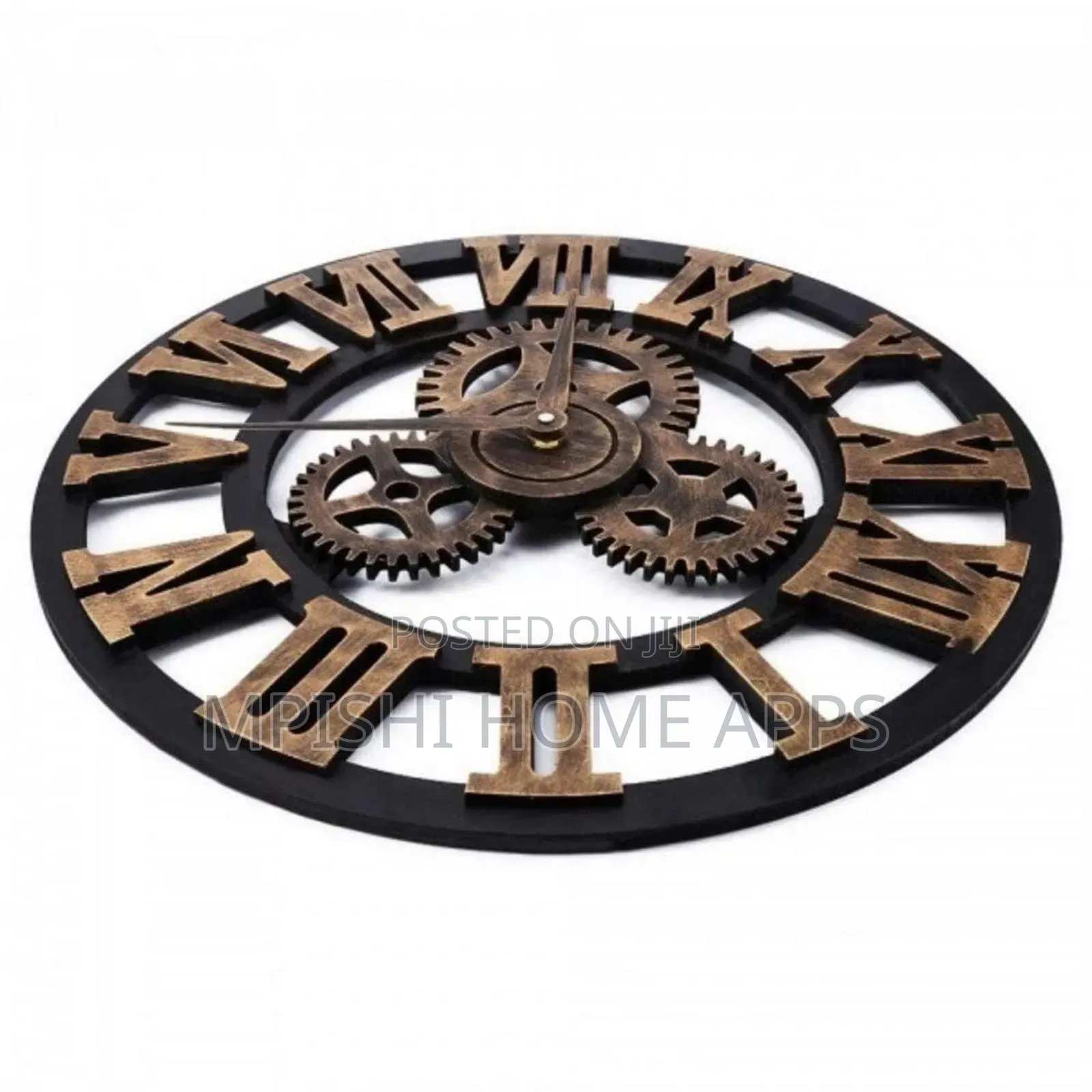 Roman Vintage Gear Wall Clock 60cm