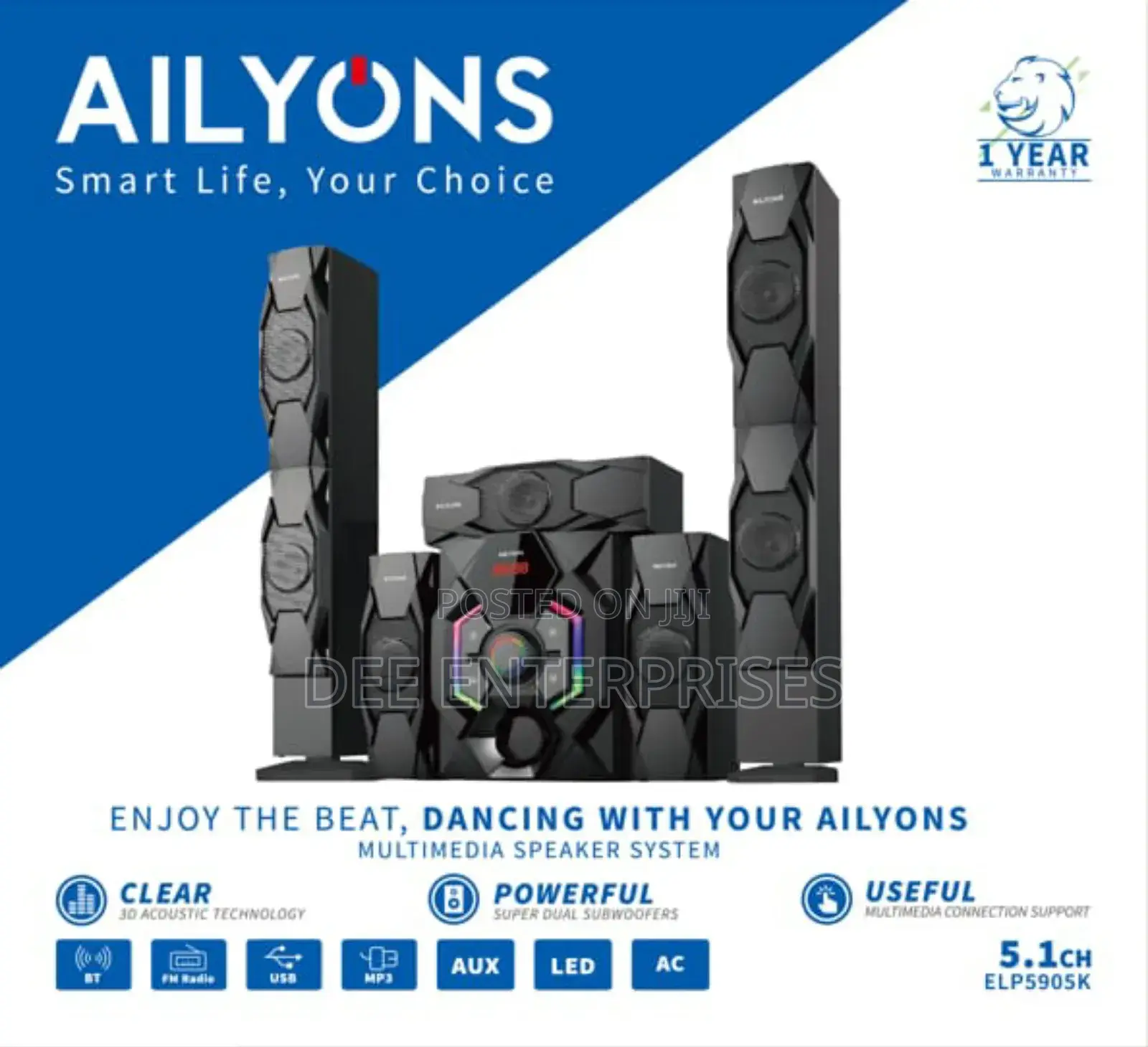 Ailyons Elp5901k 5.1ch Home Theater