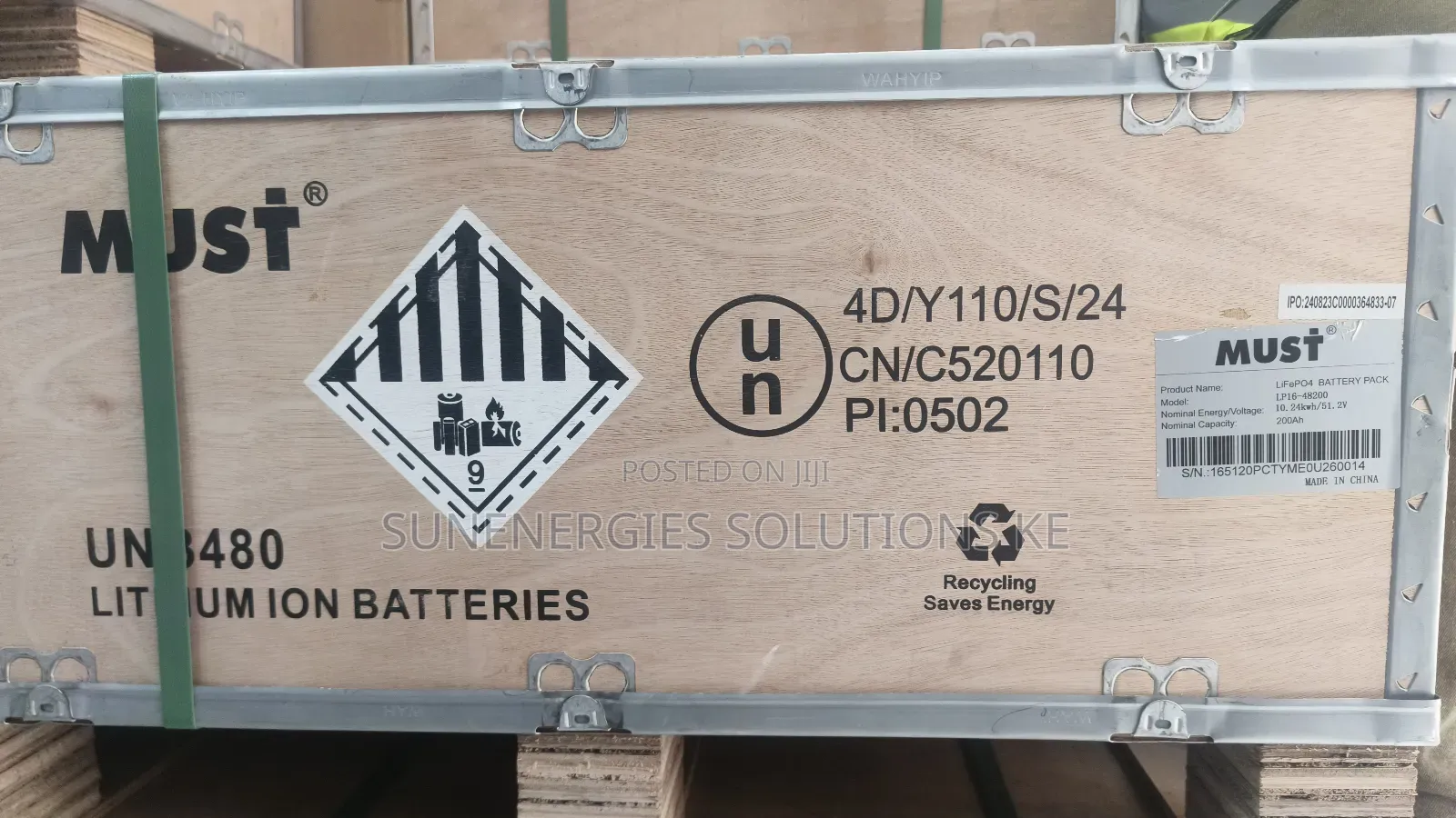 Must 10.24kwh 48v 200ah Lithium Battery
