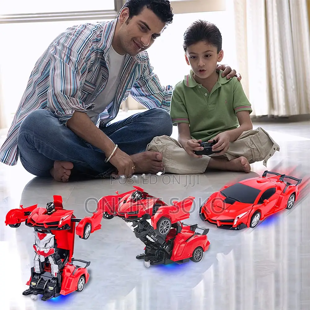 Kids Remote Control Battery Deformation Robot Toy Car