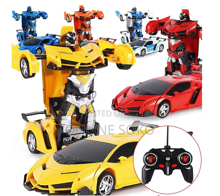 Kids Remote Control Battery Deformation Robot Toy Car