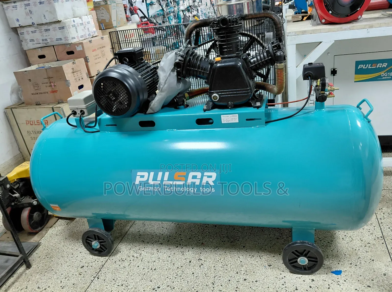 Pulsar 500l Electric Compressor Three Phase 10hp 3 Piston