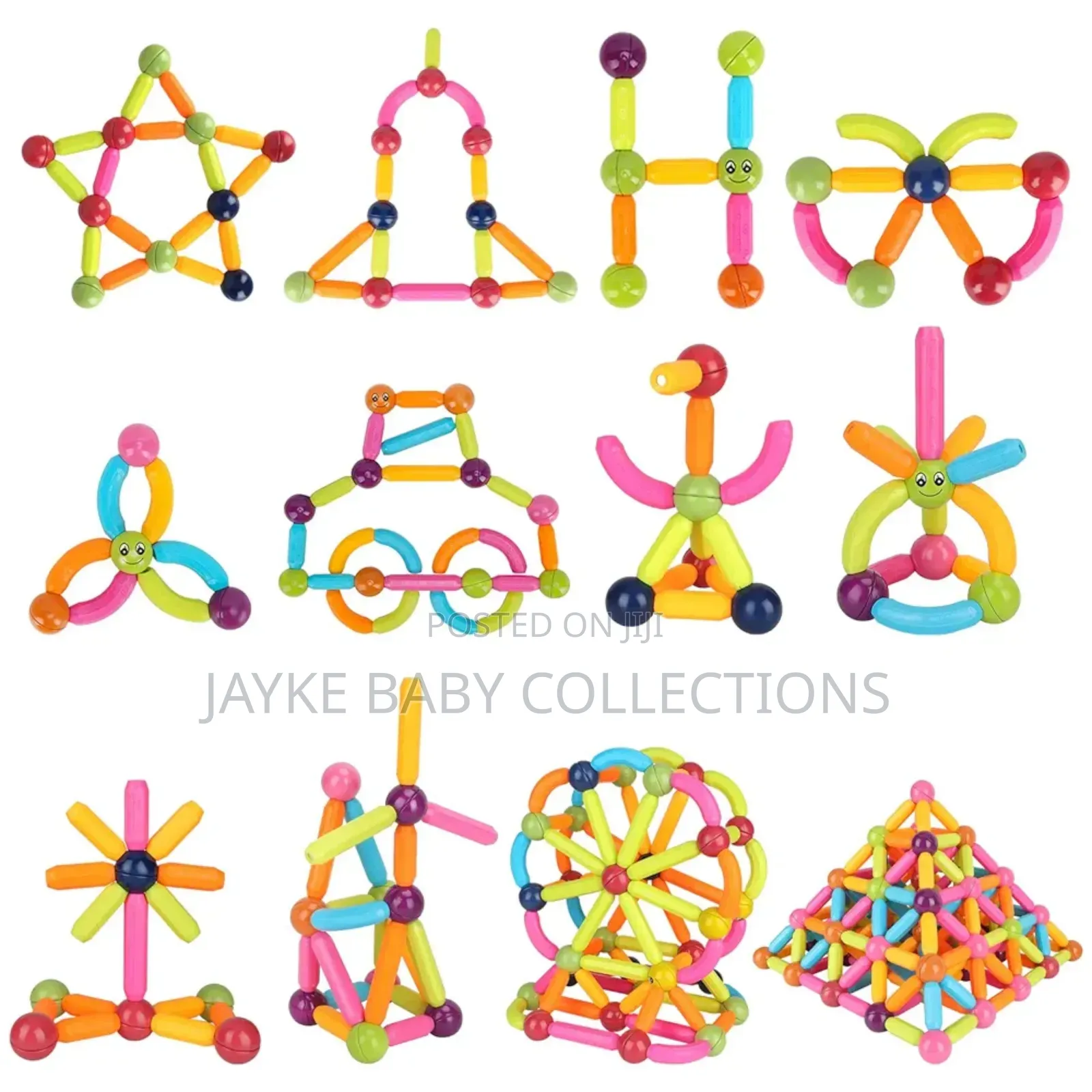 Magnetic Building Sticks Balls Set – 116 96 PCS