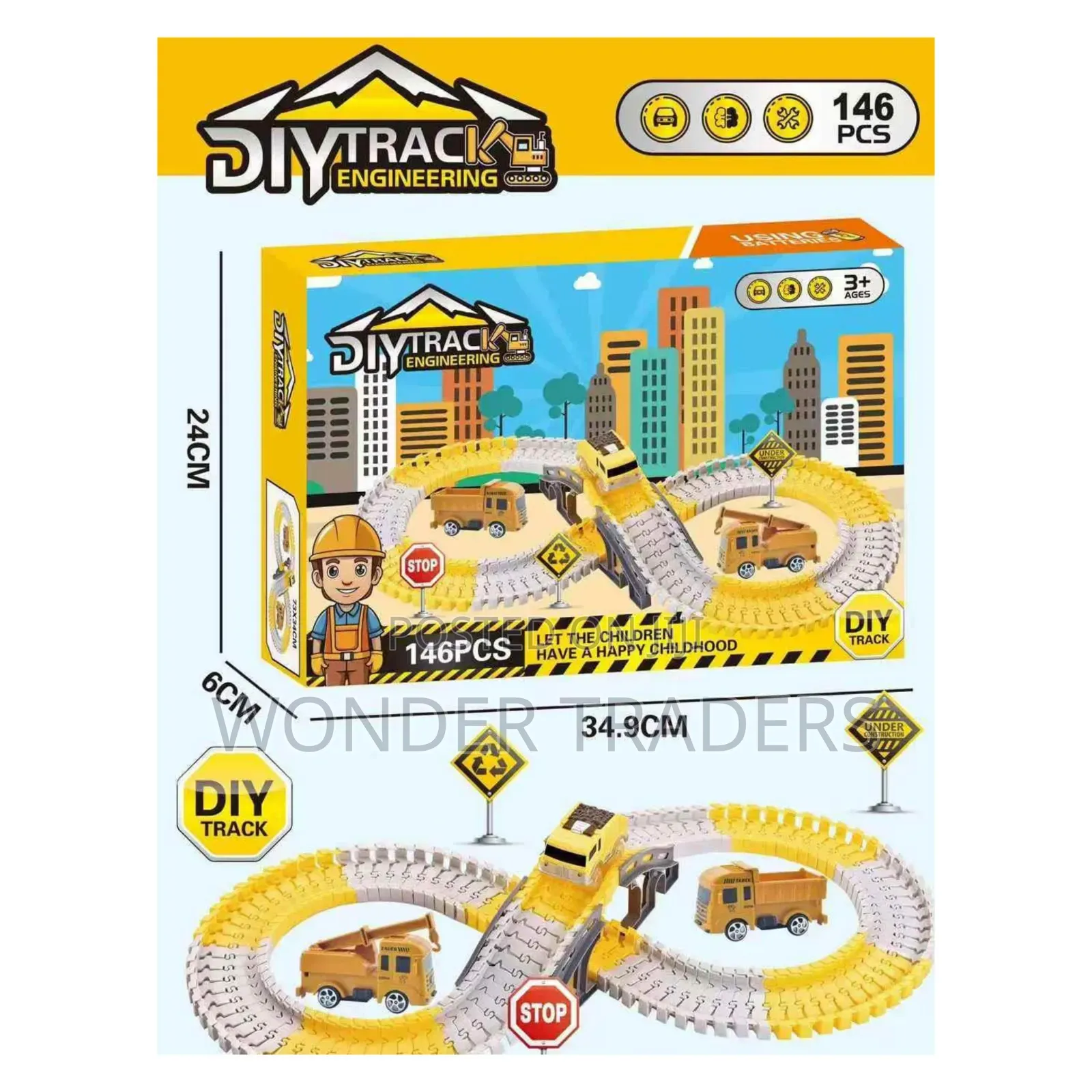 Construction Race Tracks for Kids Boys Girls