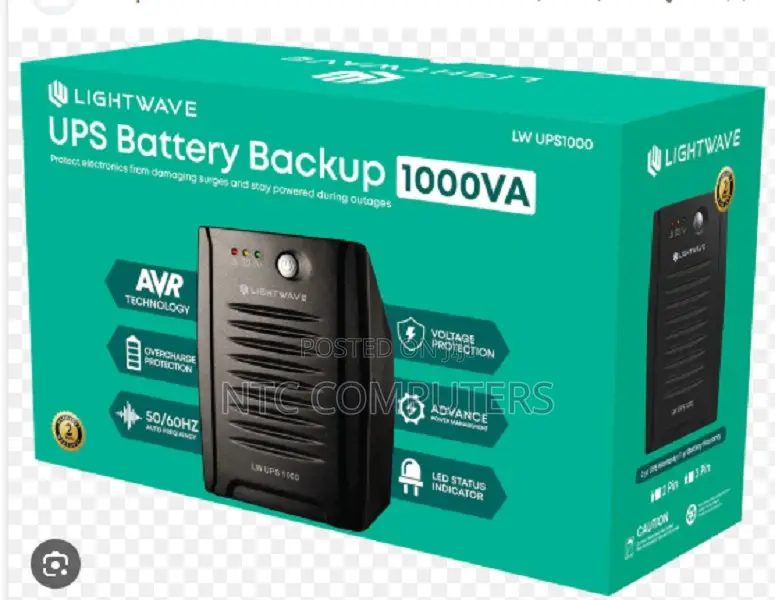 Lightwave Lw 1000va 3 Pin Ups - Lw Ups1000