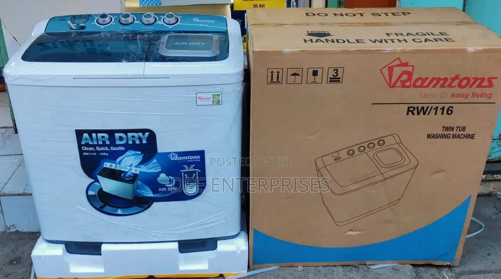 Ramtons 10kgs Top Load Twin Tub Washing Machine With Air Dryer