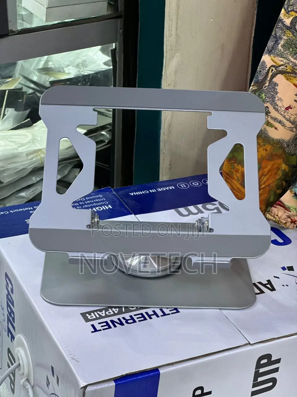 Laptop Stand With 360° Rotating Base Ergonomic Adjustable
