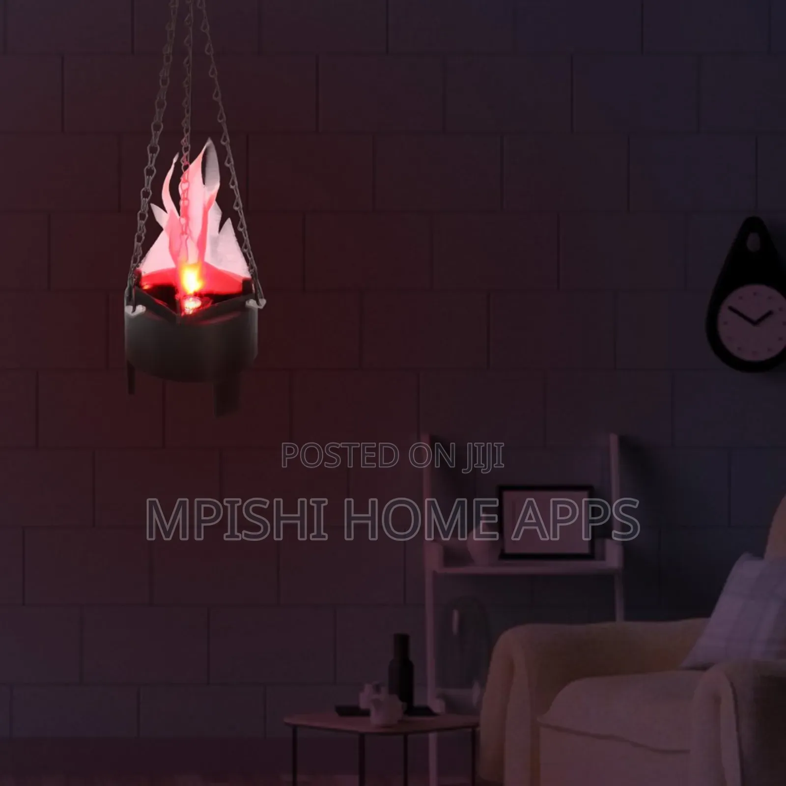 Led Hanging Flame Light Brazier Lamp