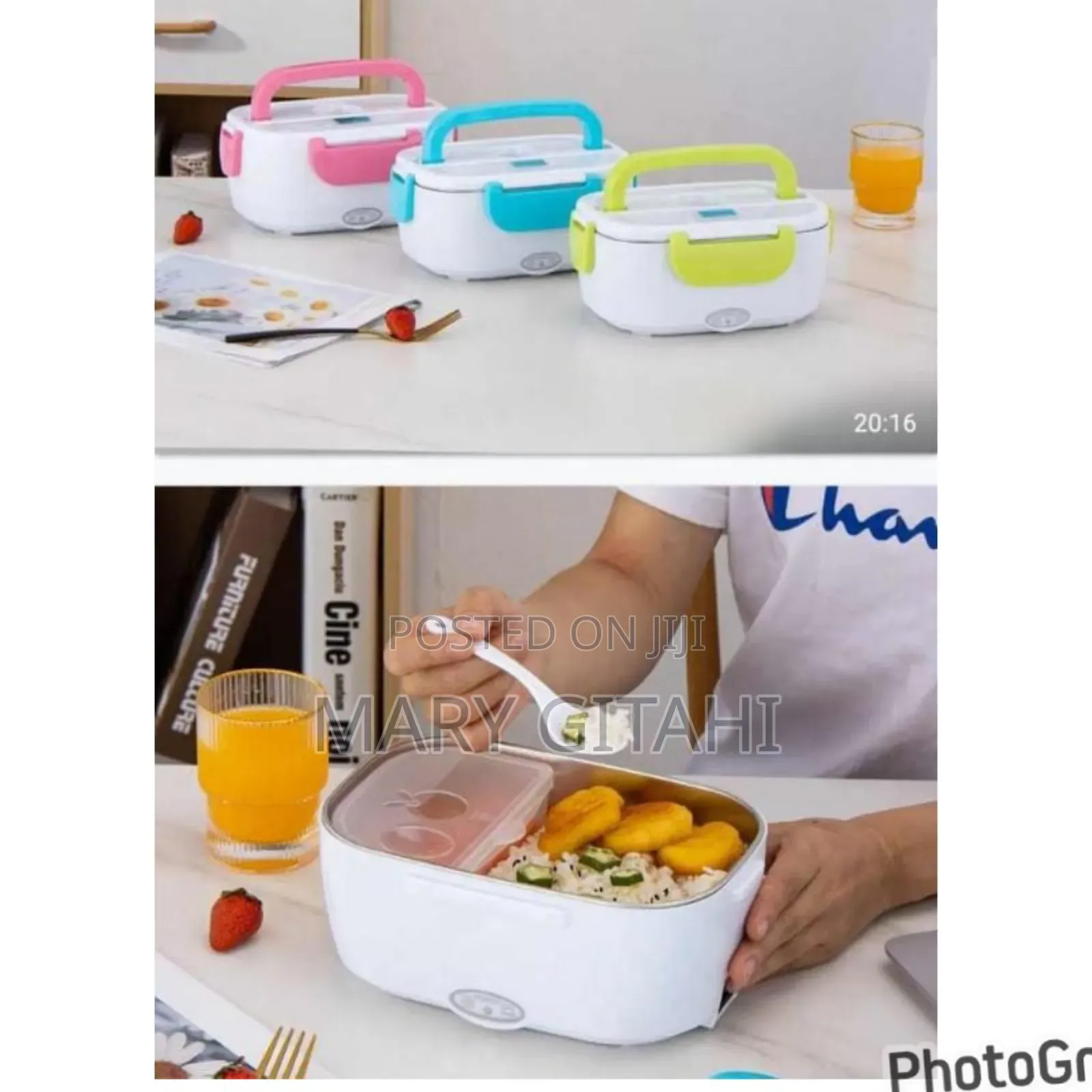 Electric Lunch Box Metallic Inside
