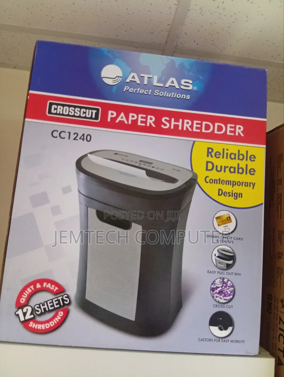Atlas Cc1240 Crosscut 12 Sheets Paper Shredder