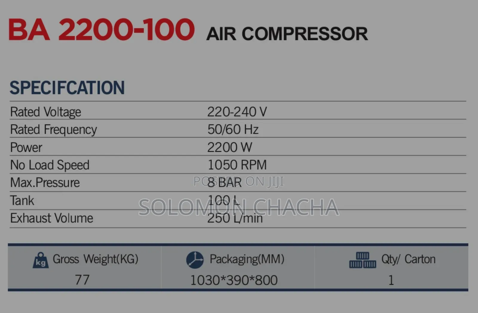 Maxmech Belt-driven
100l
2200w Air Compressor Best Quality