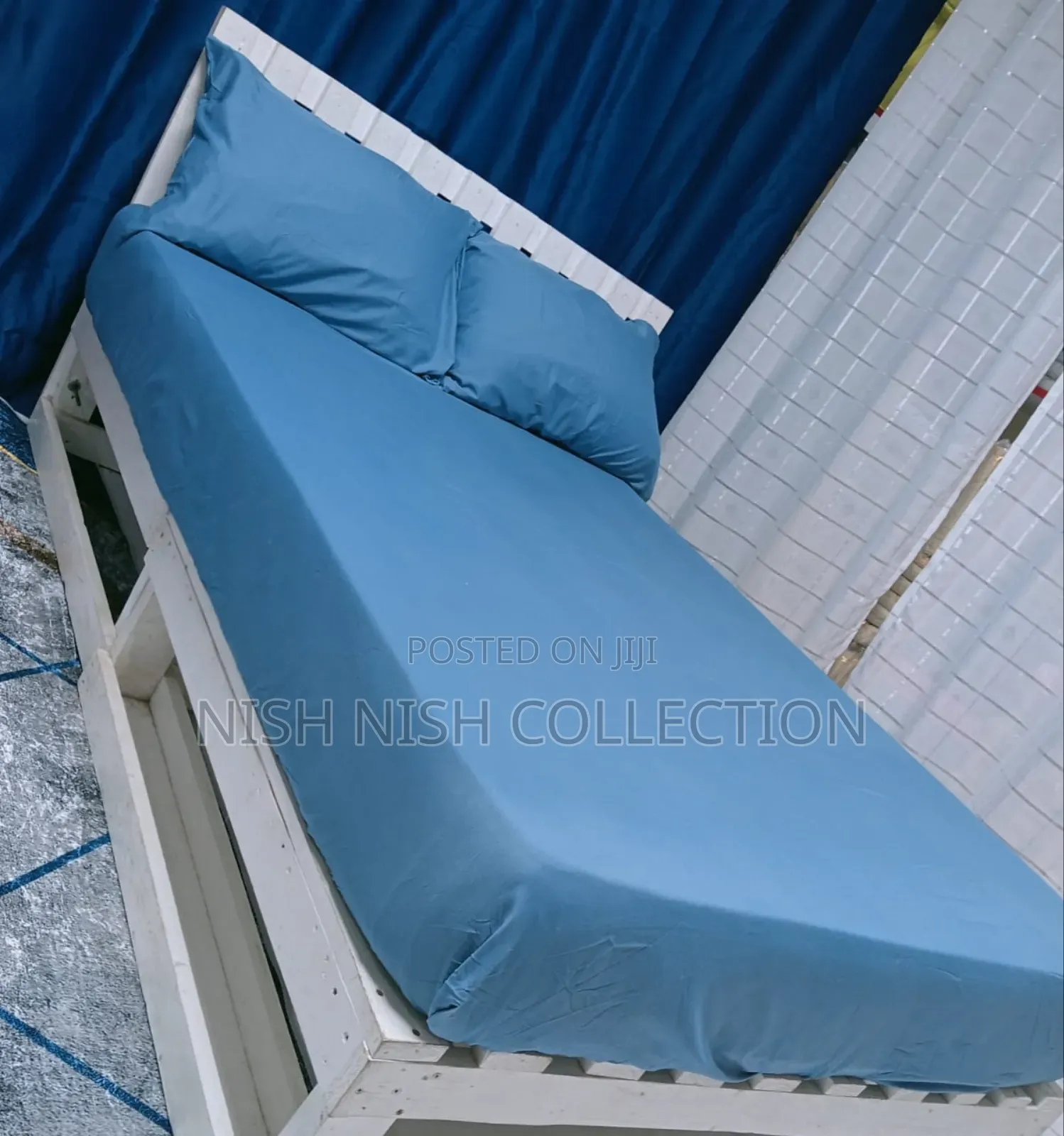 3pc) Cotton Fitted Bedsheet Set