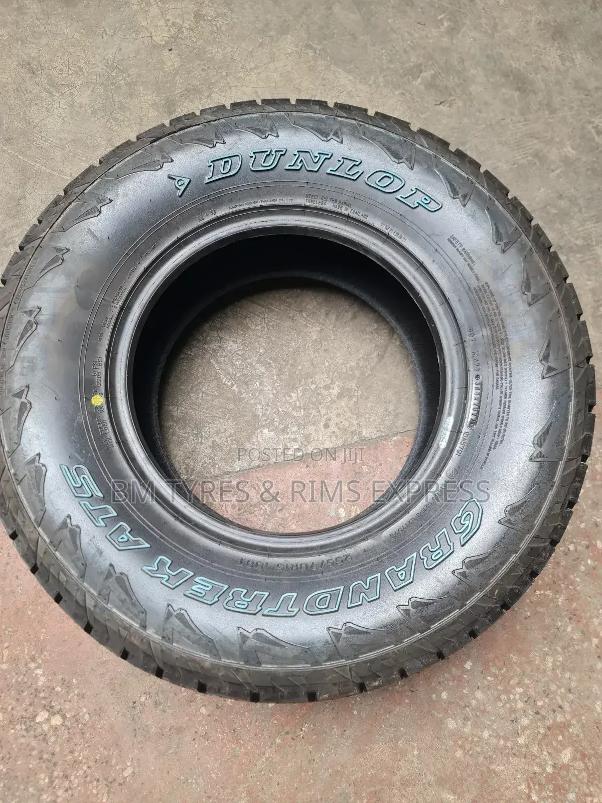 255 /70 R15 Dunlop Tyres (All Terrrain) Thailand.