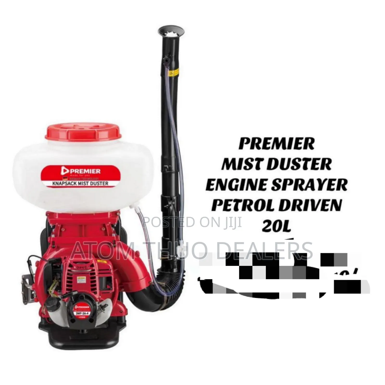 Premier Mist Duster Engine Sprayer Petrol Driven 4stroke20l