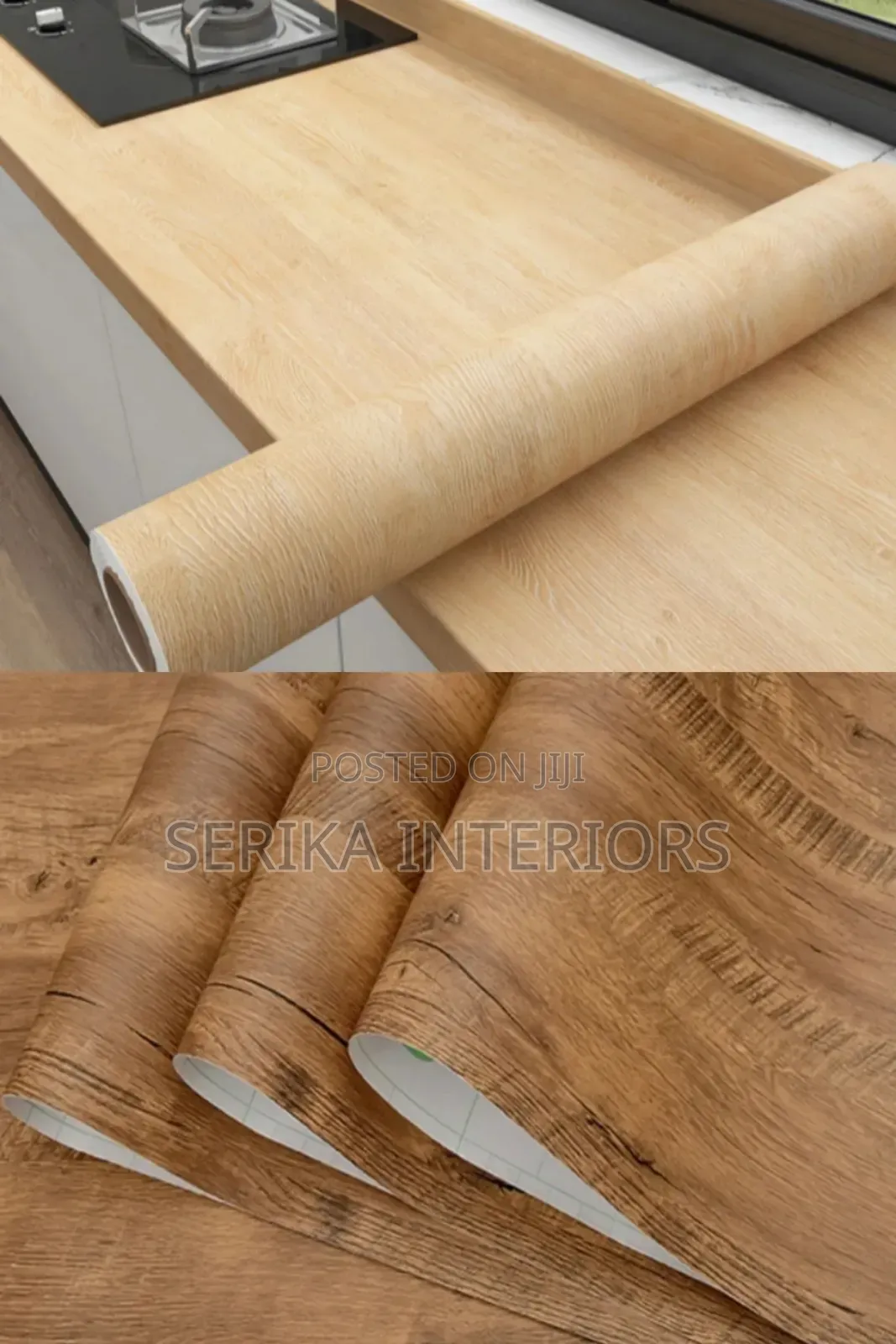 Wood Grain Contact Paper Environmental Friendly Waterproof
