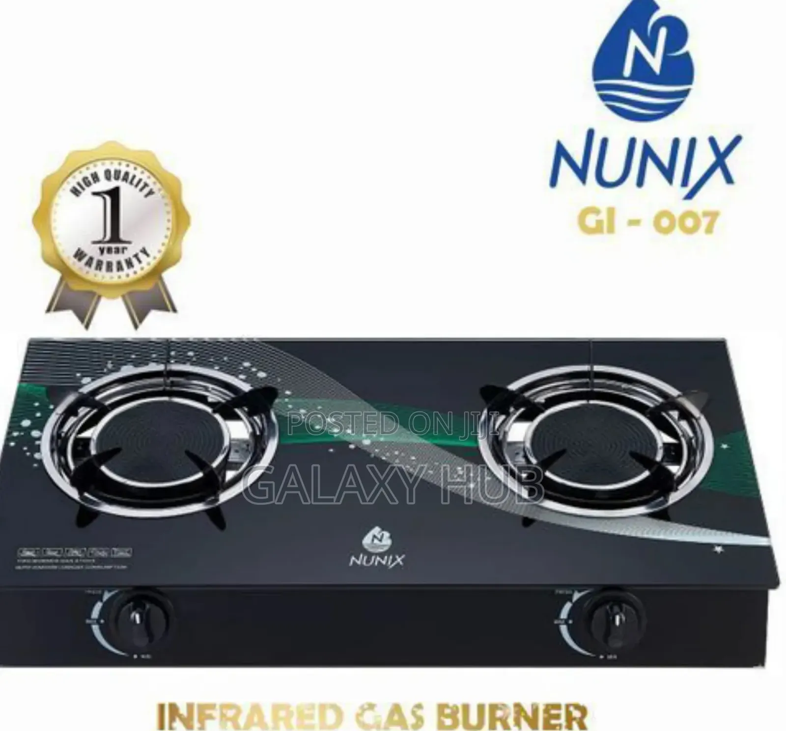 Nunix 2 Burner Glass Top Table Infrared Cooker