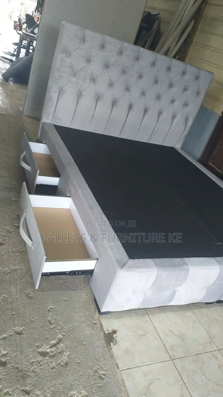 White Sleigh Upholstery Bed (4 By 6)