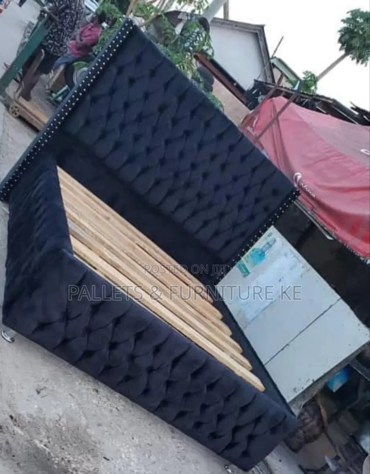 Black Emperor Upholstered Bed