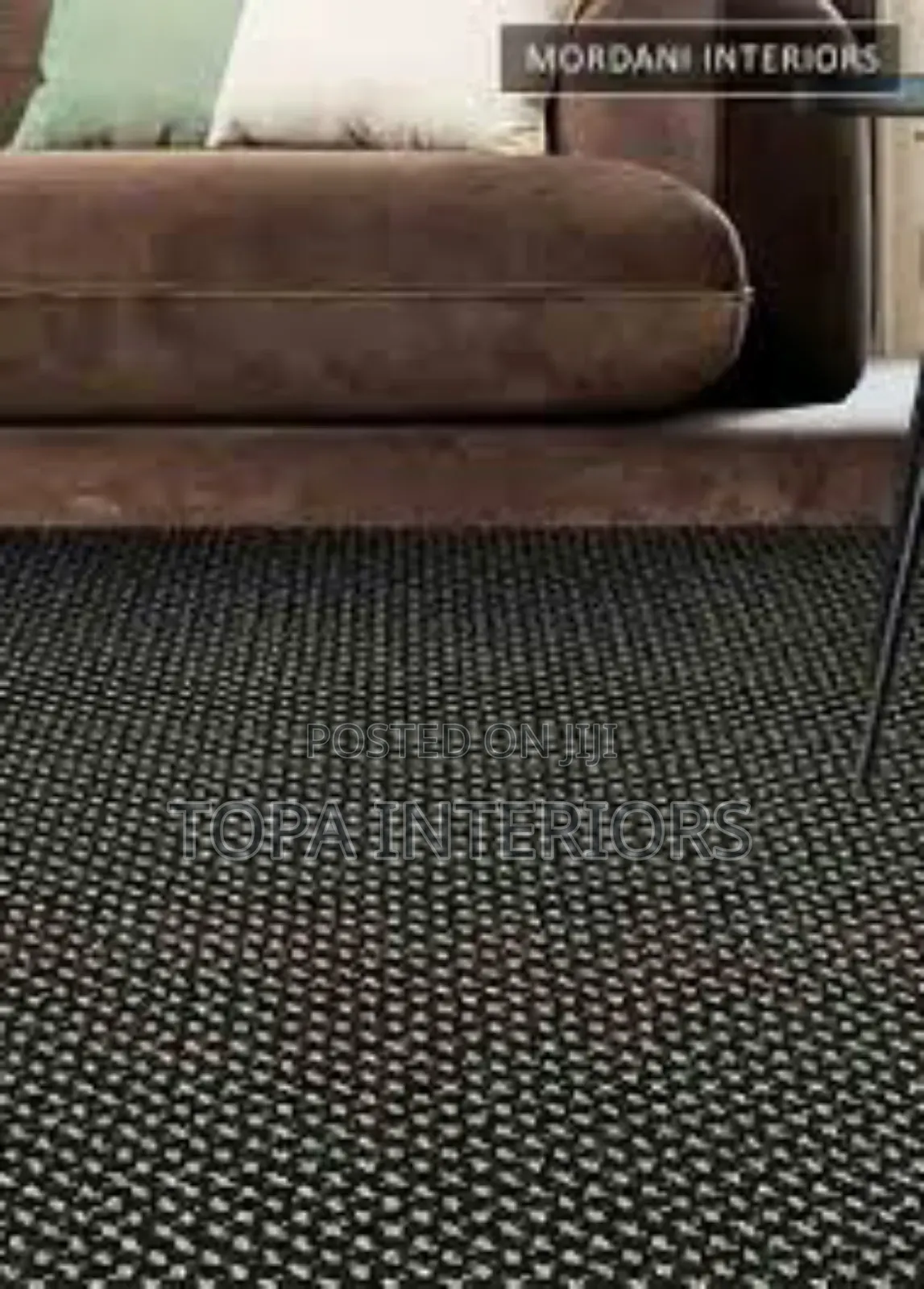 Black and White Dotted Wall to Wall Floor Carpets