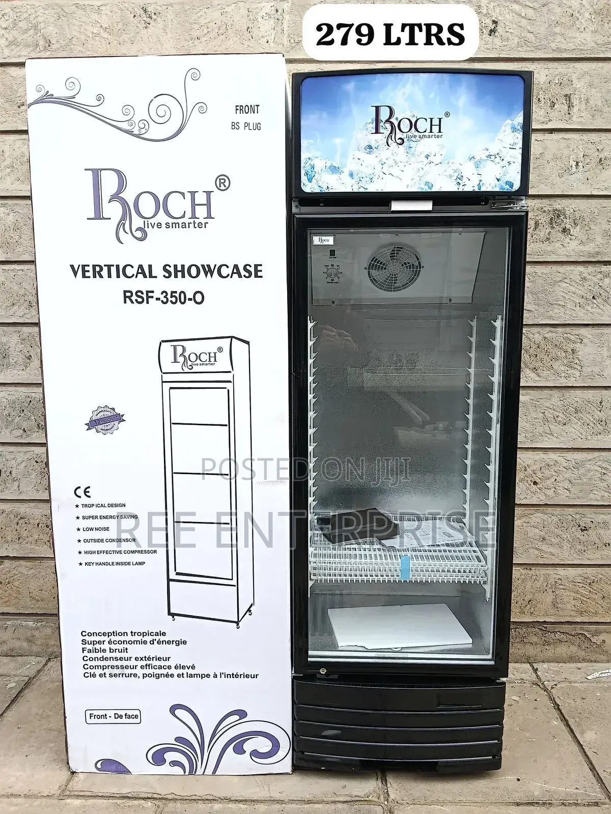280 Litres Roch Vertical Showcase Refrigerator