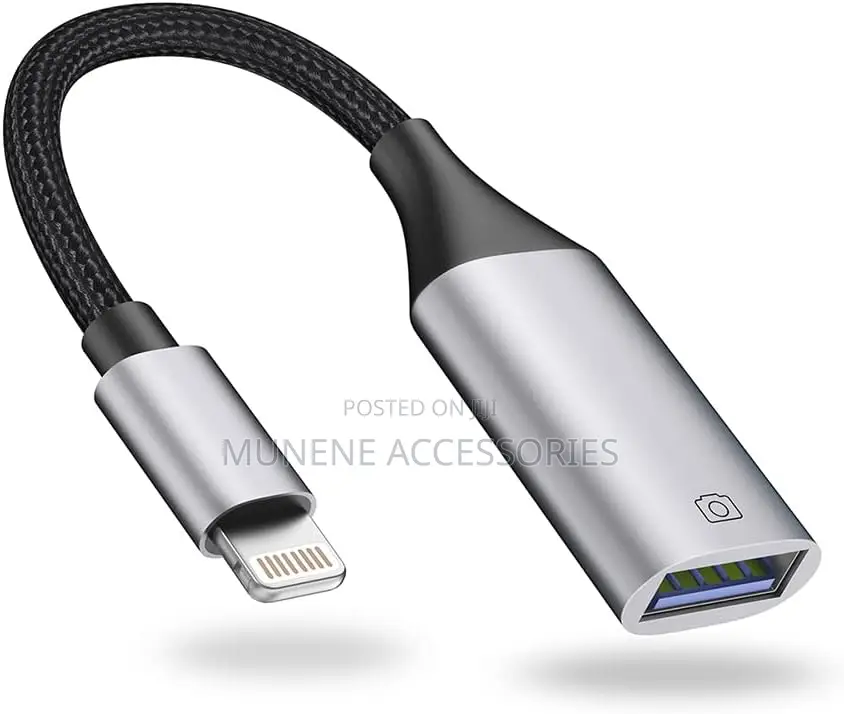 Lightning to Usb Camera Adapter for iPhone Ios Otg Cable
