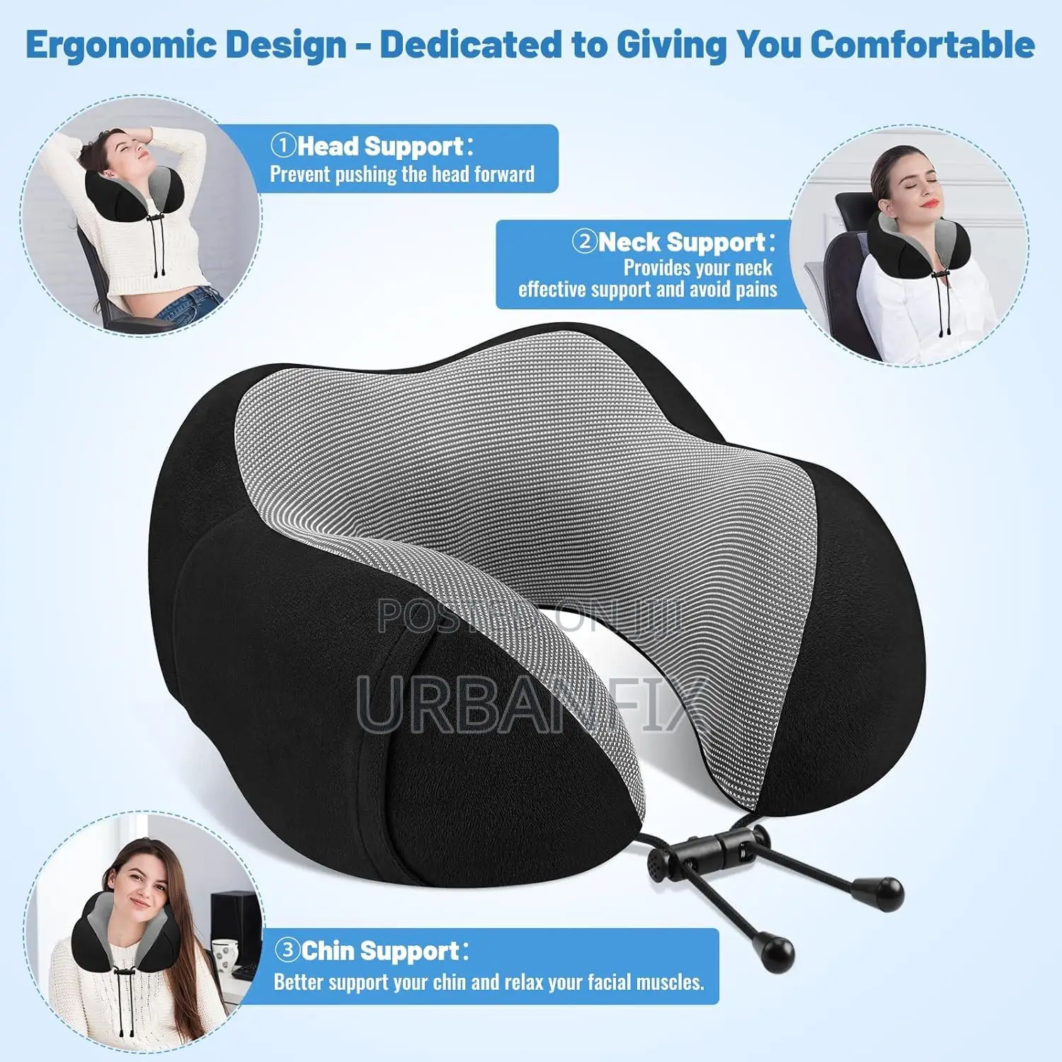 Memory Foam Neck Travel Pillow Soft Cushion for Sleep Rest