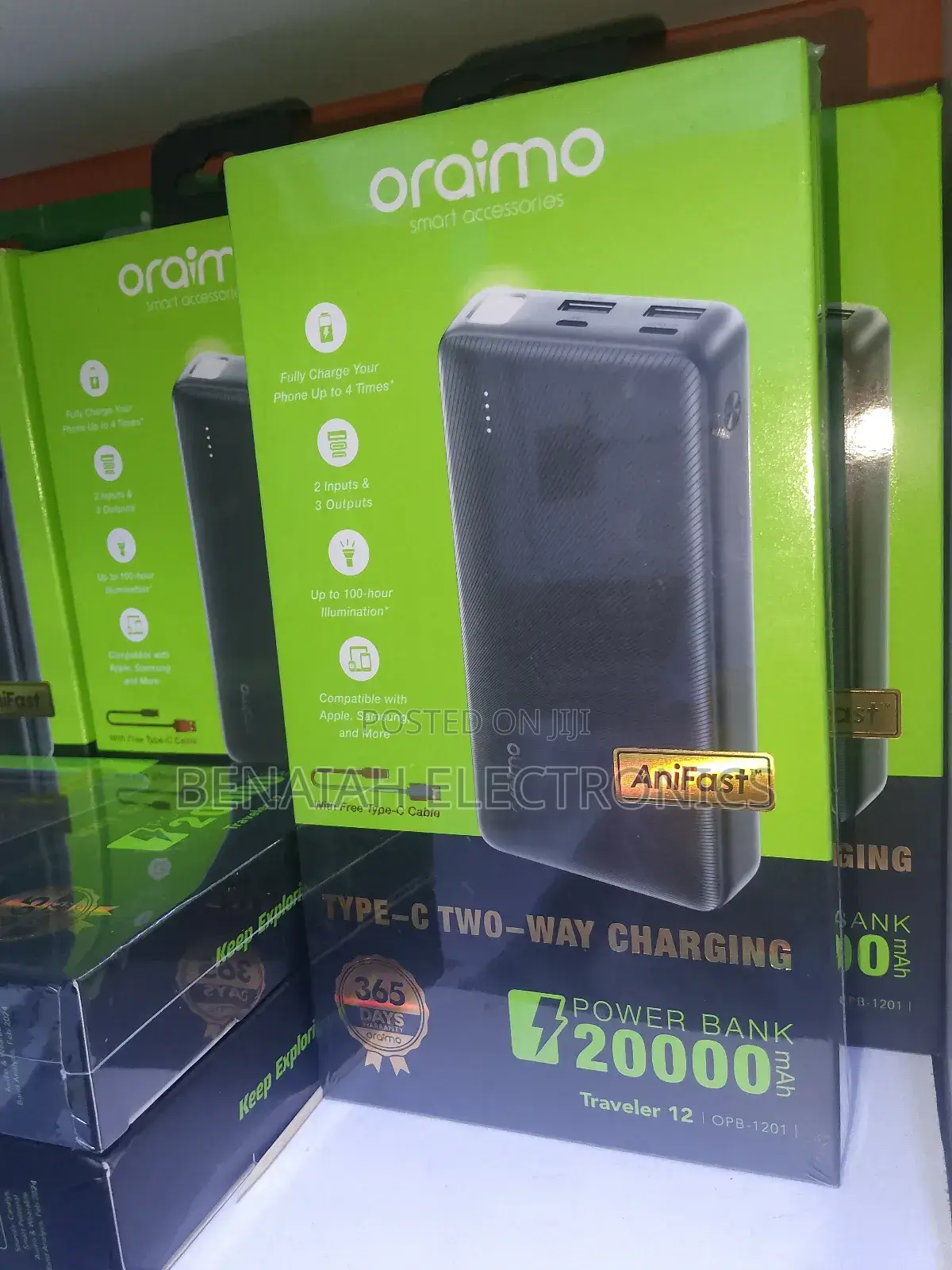 Oraimo 20000 Mah Portable Slim Design Powerbank