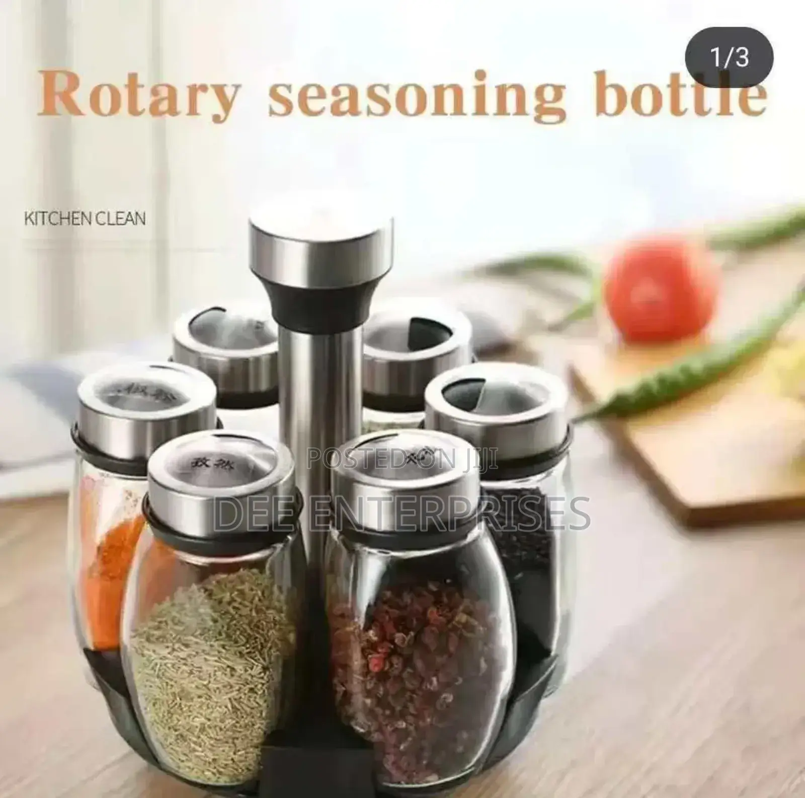 7pc Rotating Spice Jars