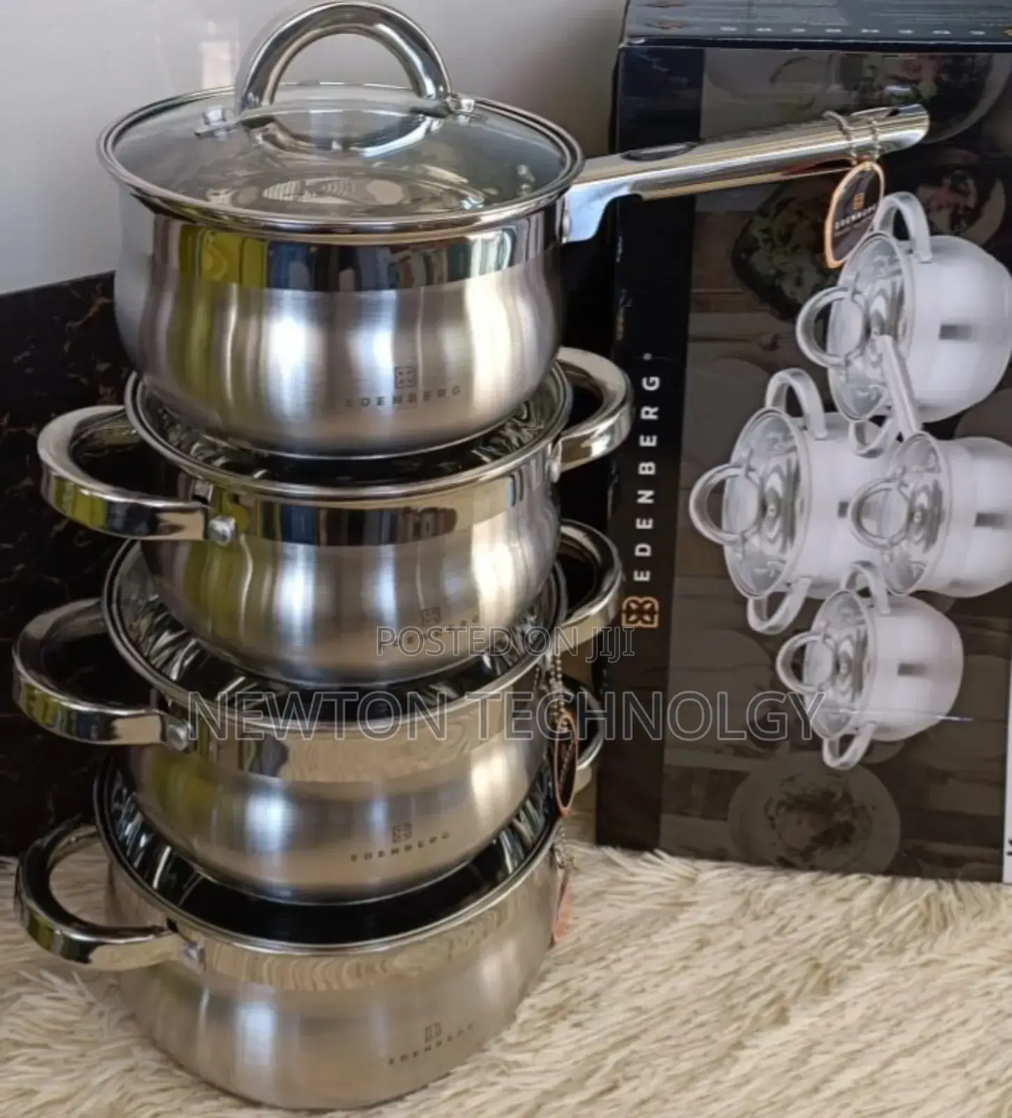 8 Pieces Edenberg Eb-3717 Stainless Steel Cookware Set at 