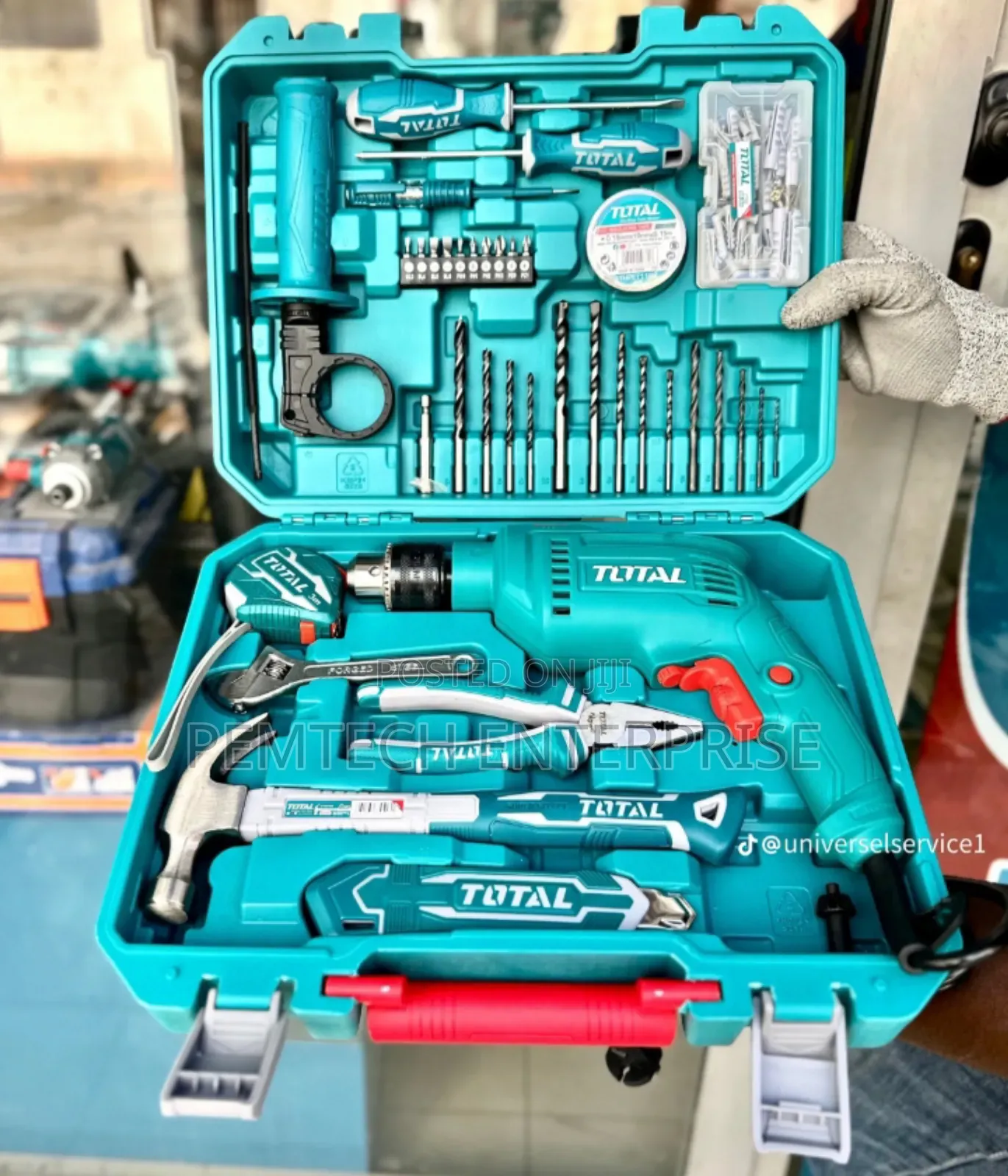 Total 115 PCS Tools Set With Electric Drill.