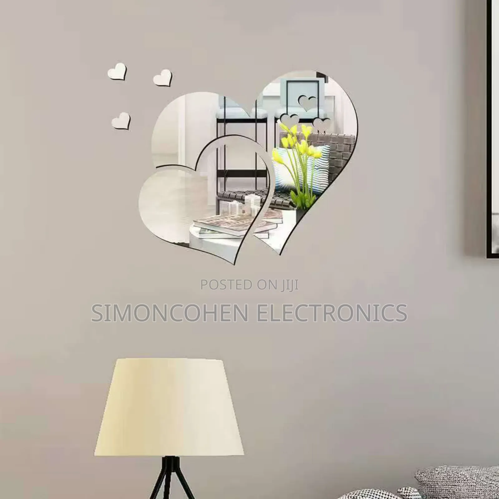 3d Heart Wall Decor Mirror