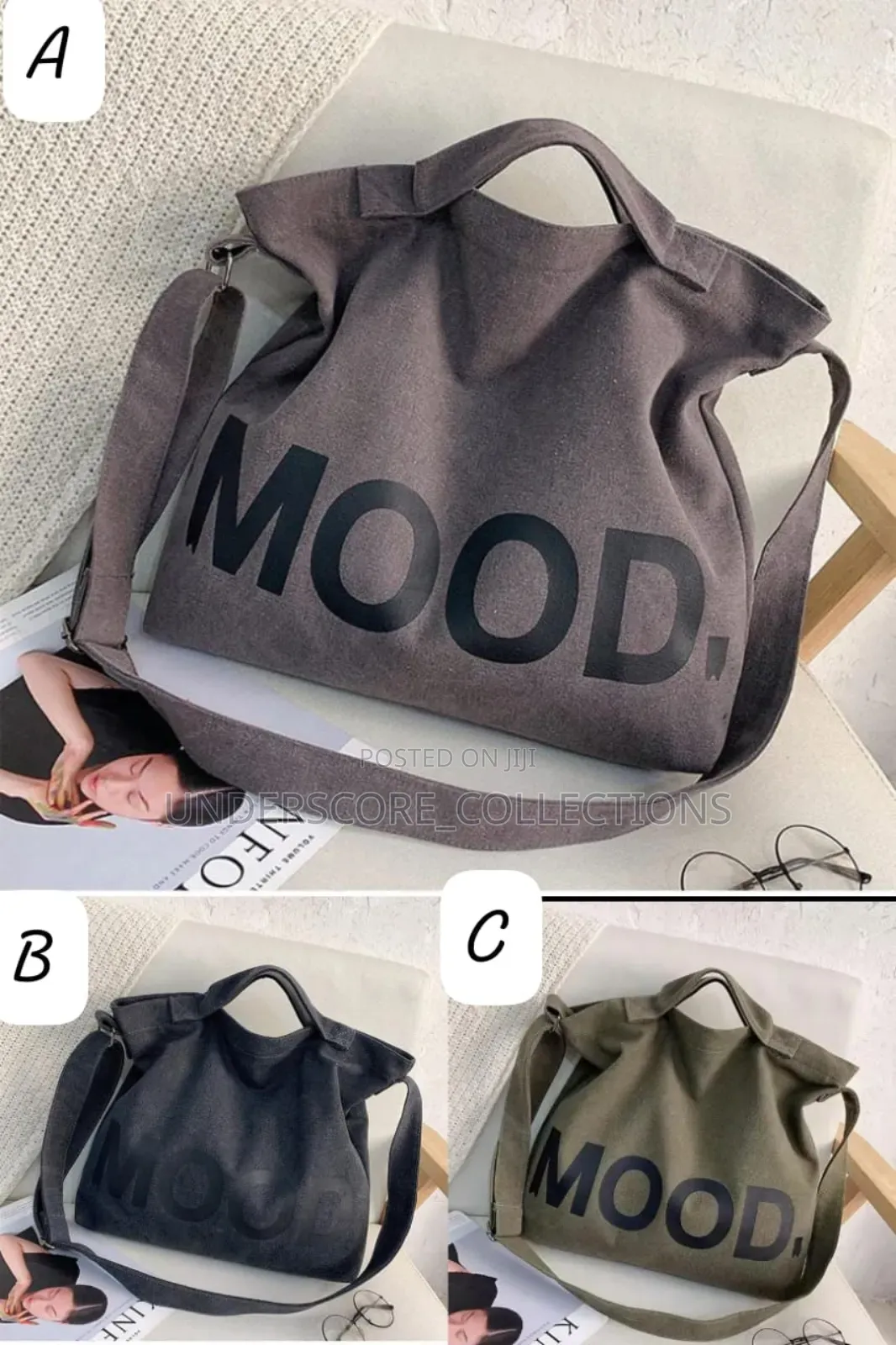 *Mood Large Capacity Shoulder Bag/Diagonal