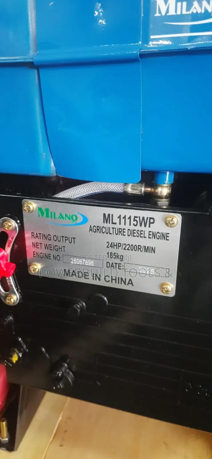 Milano Ml1115wp 24hp Water-cooled Diesel Engine 2200rpm