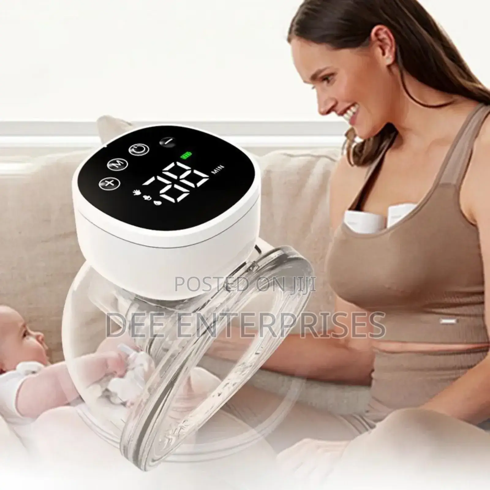 Electric 2/1pcs Electric Breast Pumps Portable Hands Free