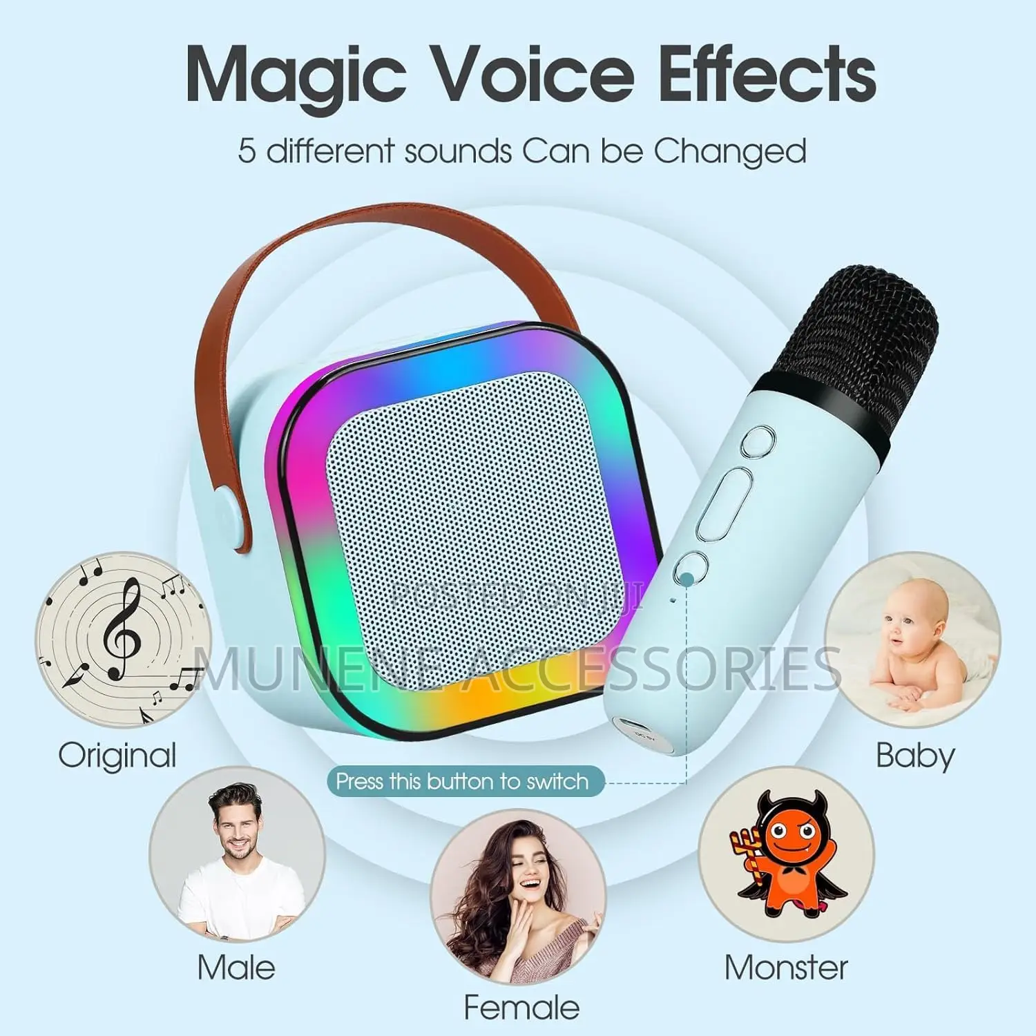 Portable Bluetooth Karaoke Speaker Wireless Microphone