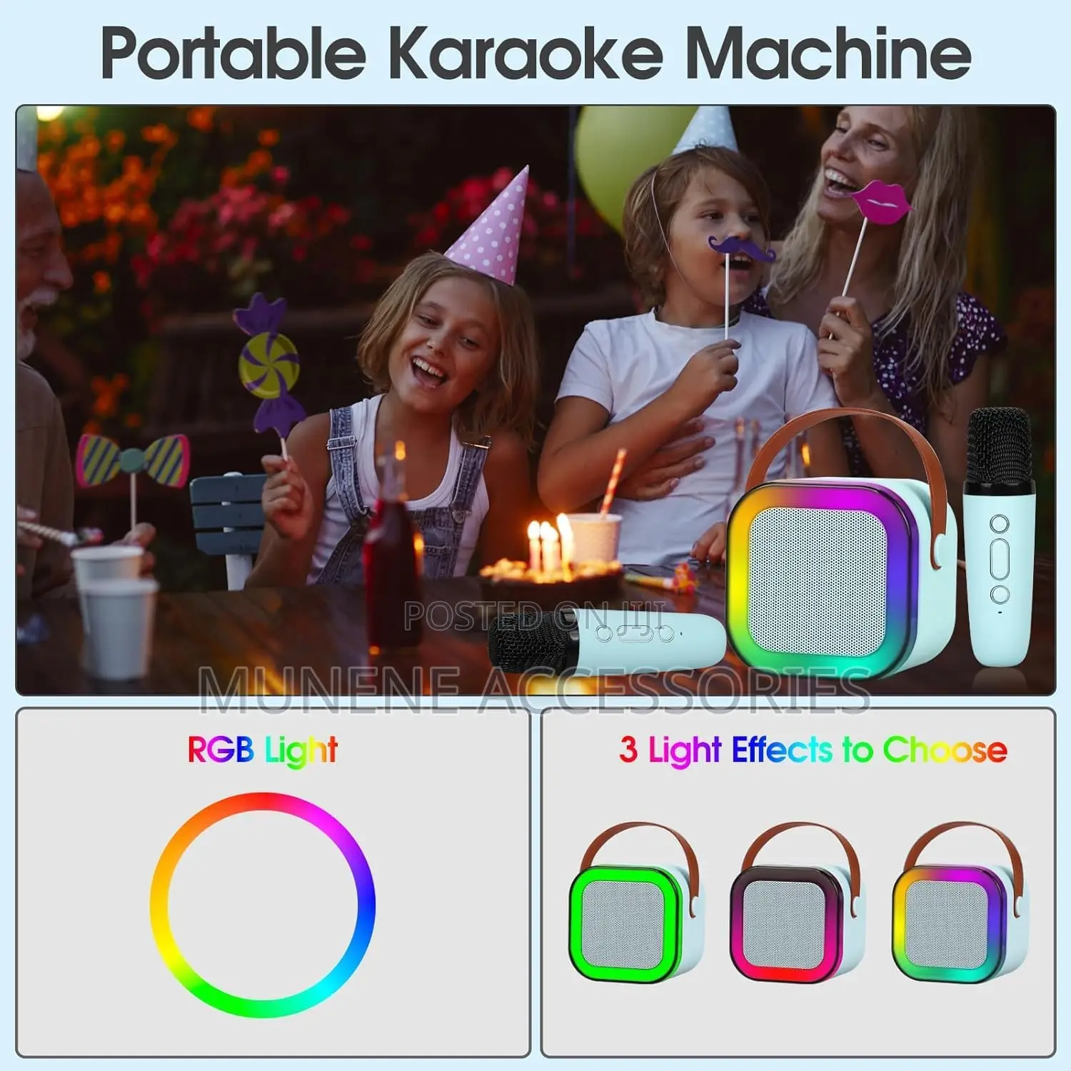 Portable Bluetooth Karaoke Speaker Wireless Microphone