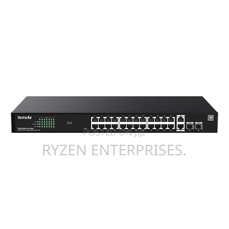 Tenda Teg2228p-24-410w 26ge+2sfp Cloud Managed Poe Switch
