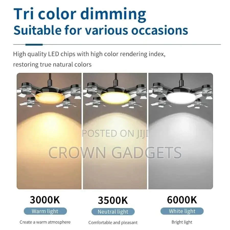 Dimmable Led Ceiling Fan – Silent, Energy Efficient