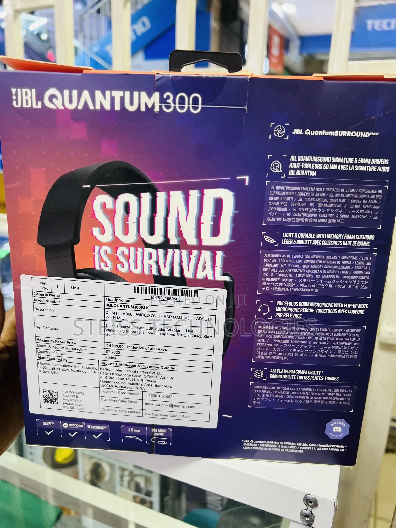 Jbl Wired Gaming Headphones.