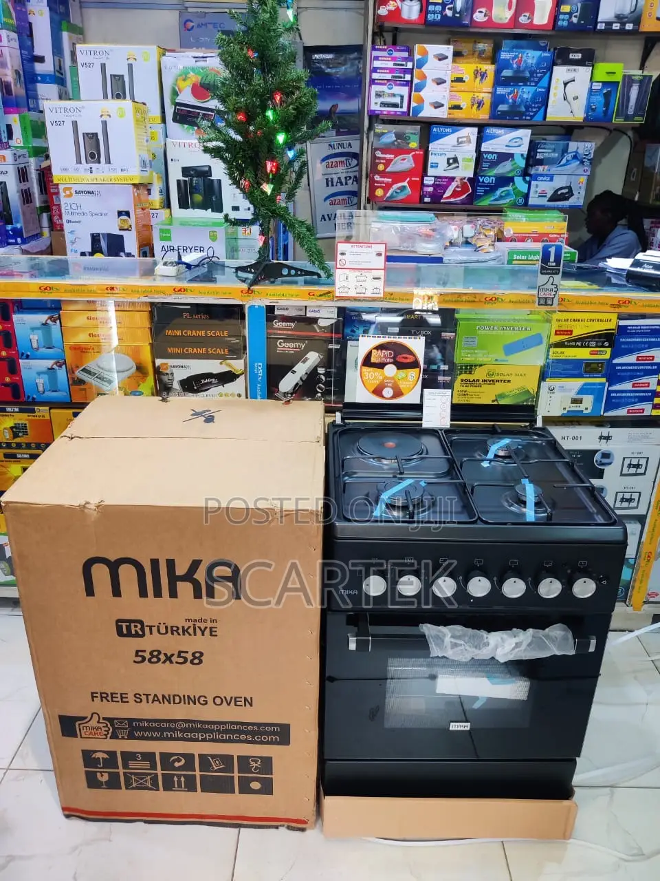 Mika Standing Cooker 3 Gas + 1 Electric, 58cm X58cm