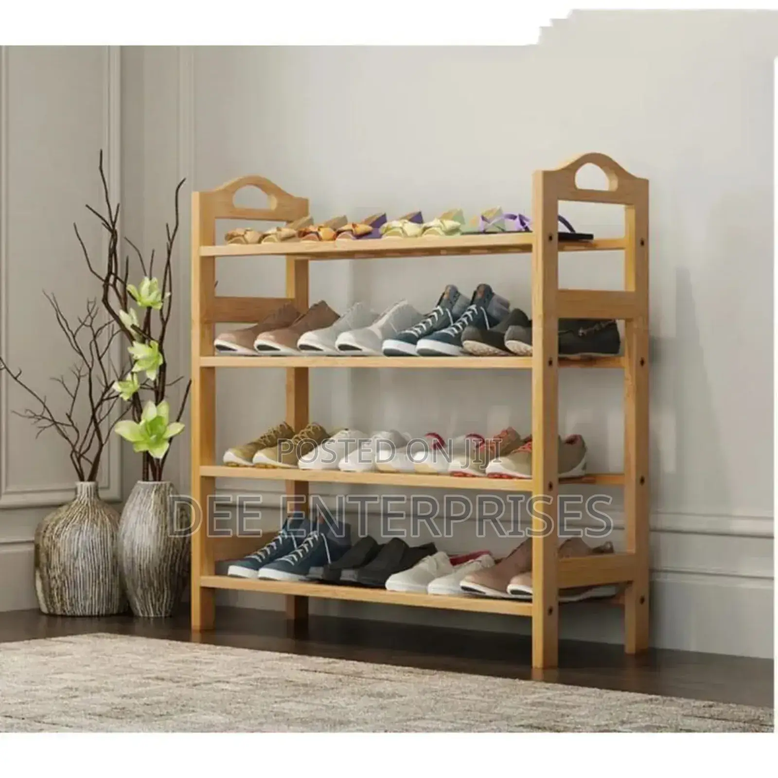 Bamboo Shoe Rack 4 Layer