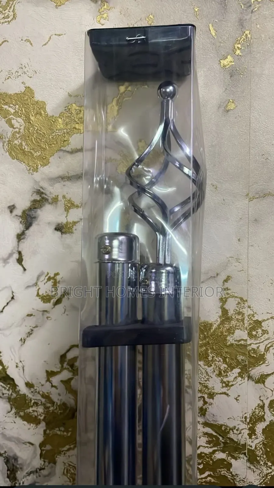 2m Double Silver Curtain Rod Available in Plenty