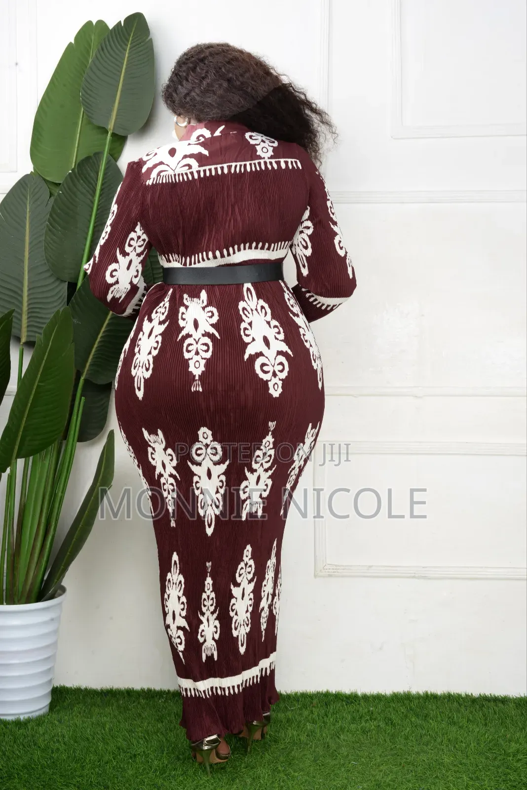 Brownish White Women Dresses