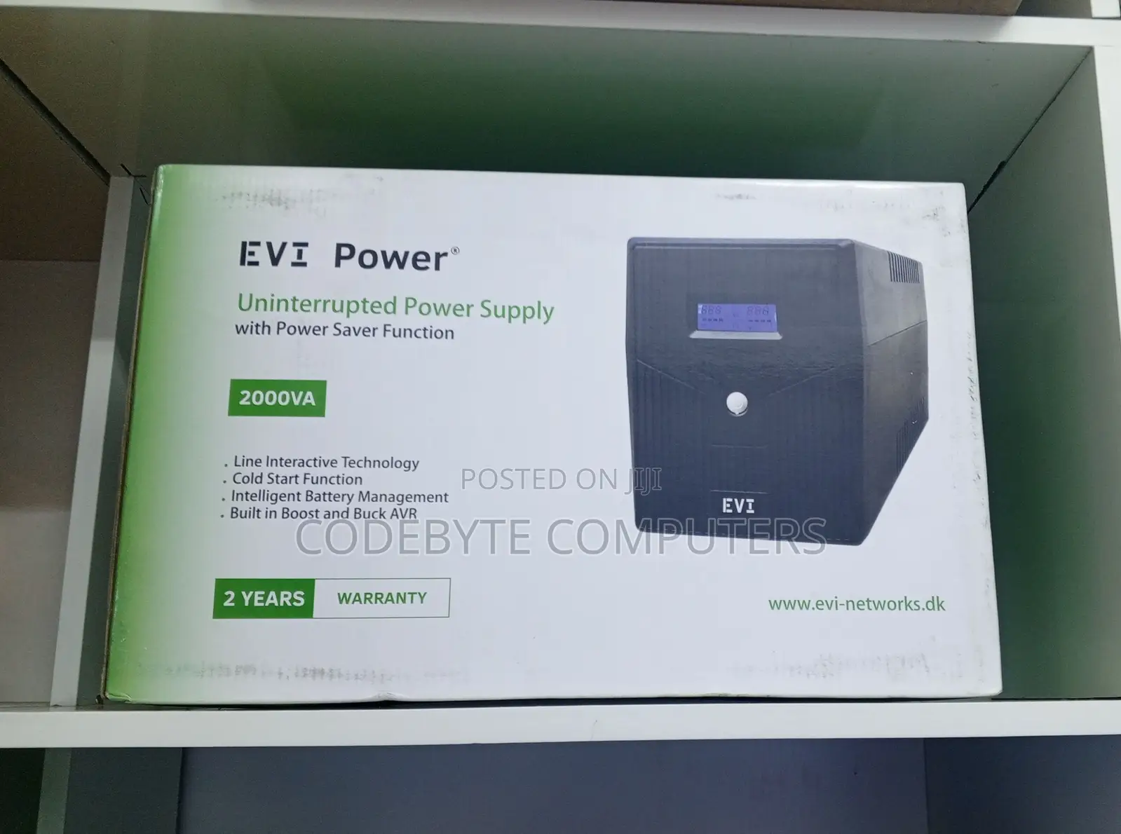 Evi Ups 2000va, 1200w 4 Universal Outlets 230v.Eb-ups2000uu