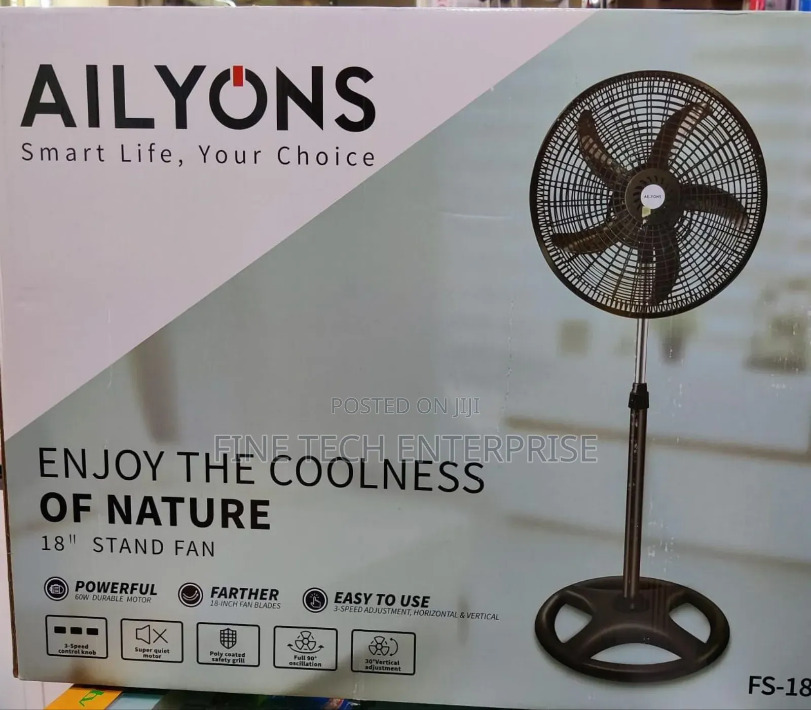 Ailyons 18 Inches Standing Fan