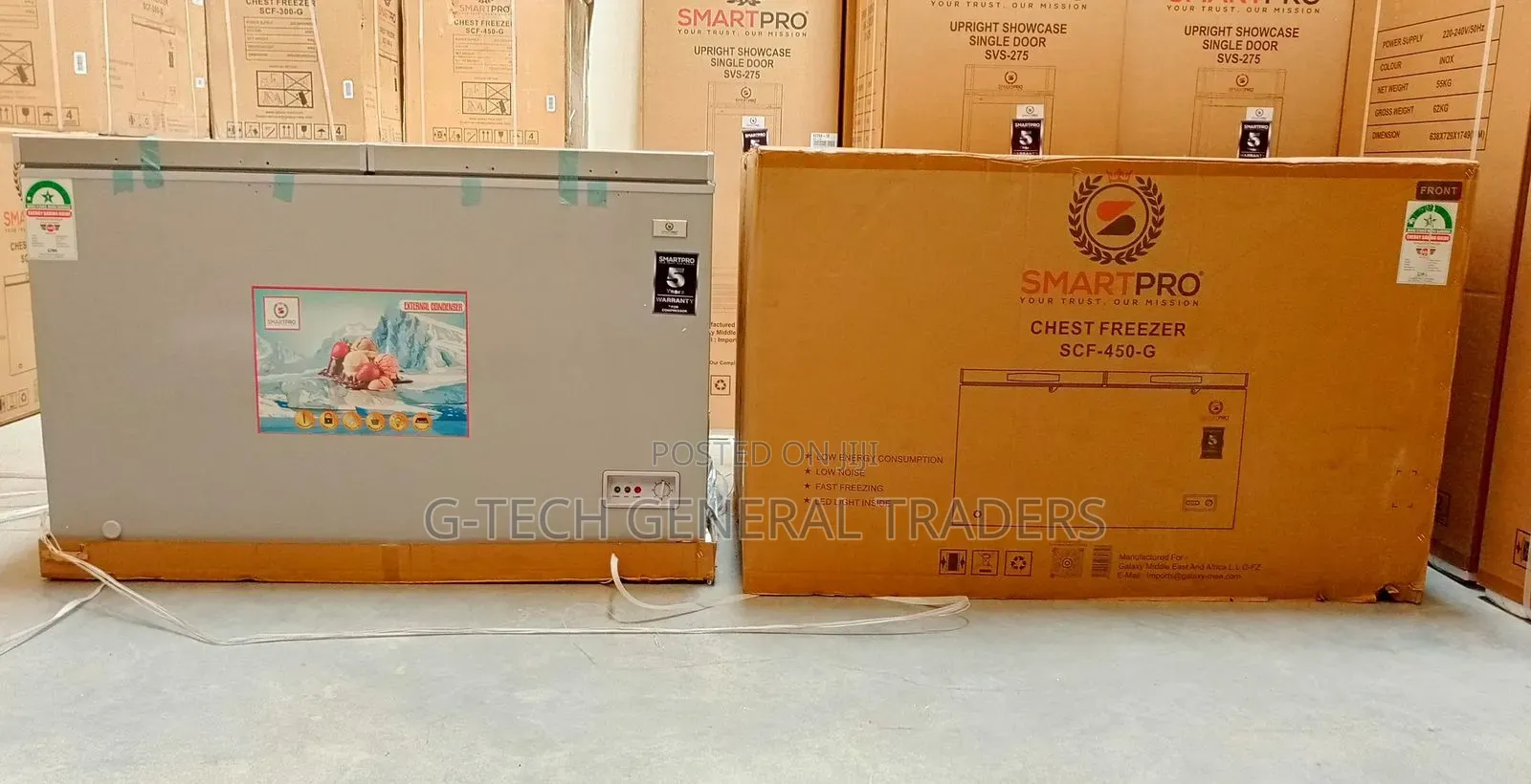 Smartpro 345l Double Door Energy Saver Chest Freezer
