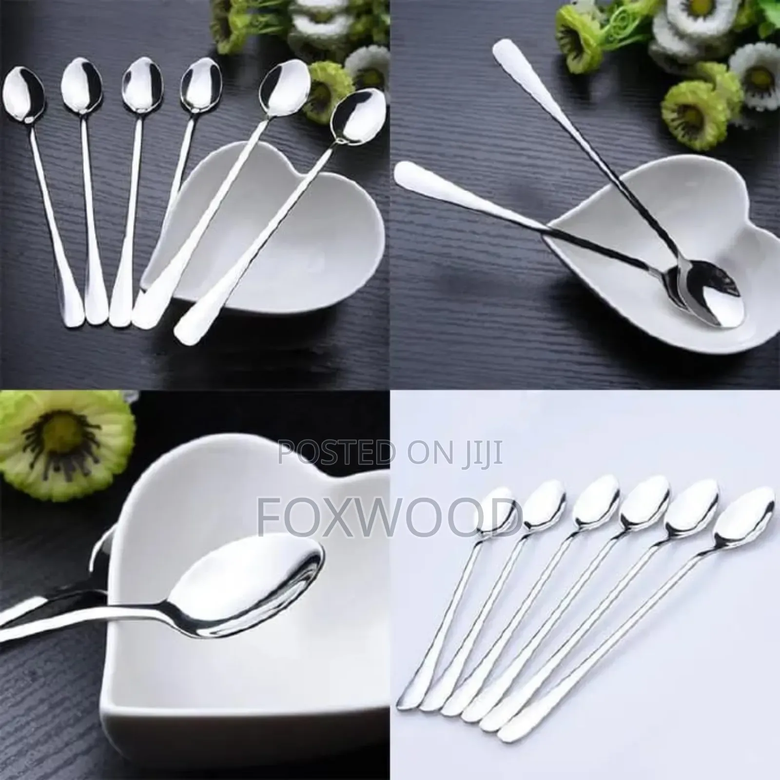 Stainless Steel Long Tea Spoon 6pcs