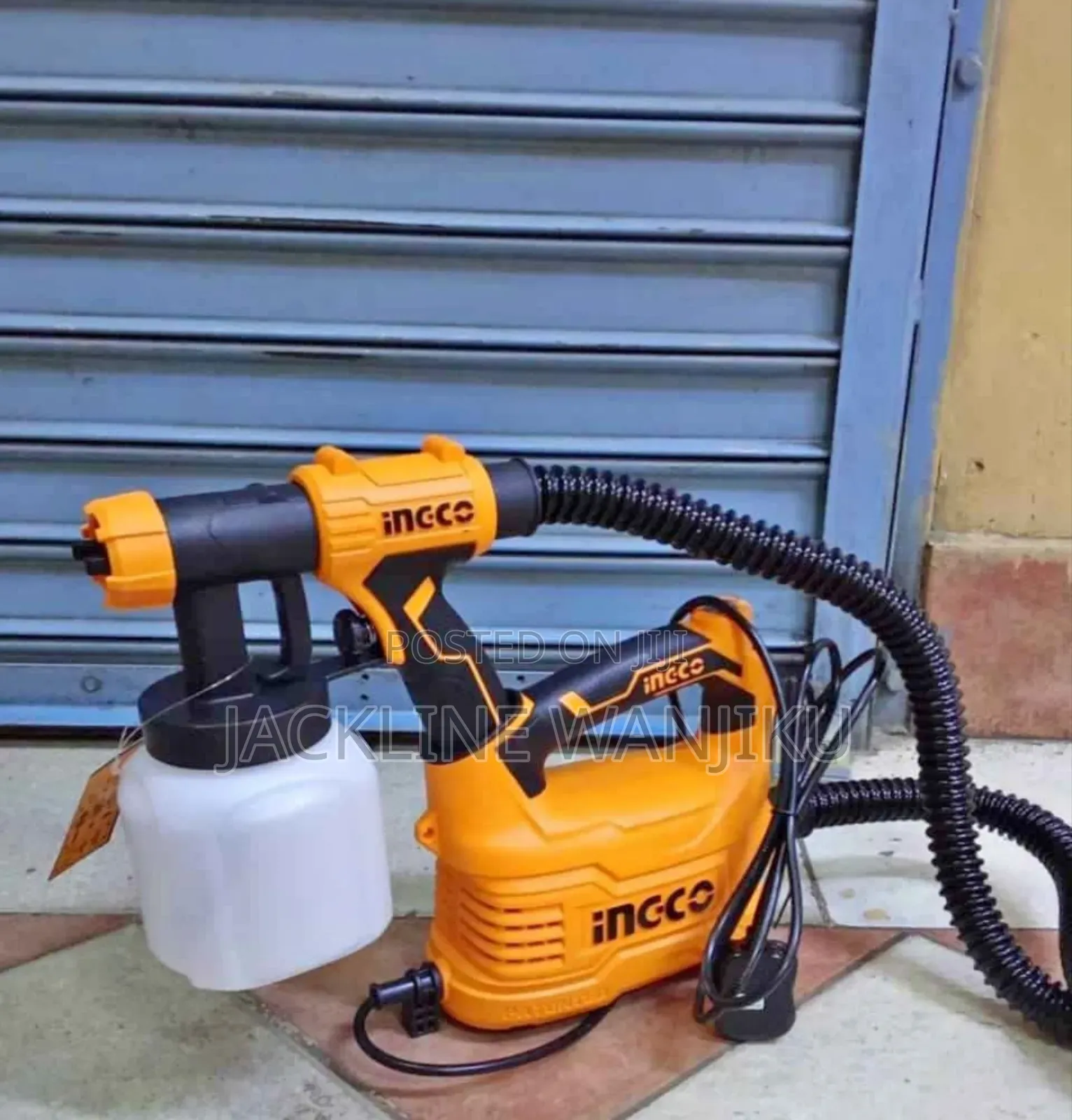 Ingco Spray Gun 550w With Shoulder Belt Copper Nozzle